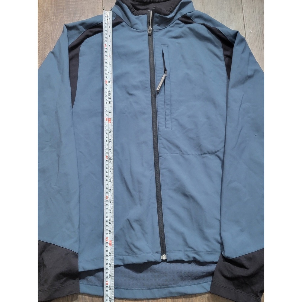 REI Co-op Quarter Zip Fleece Jacket Blue Black Men's‎ Size Large Lightweight